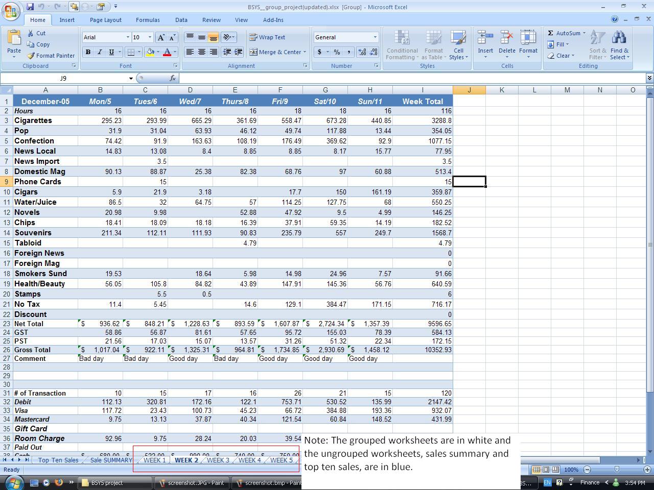 07 Excel Beginners Summing Through Sheets 3D Referencing Youtube