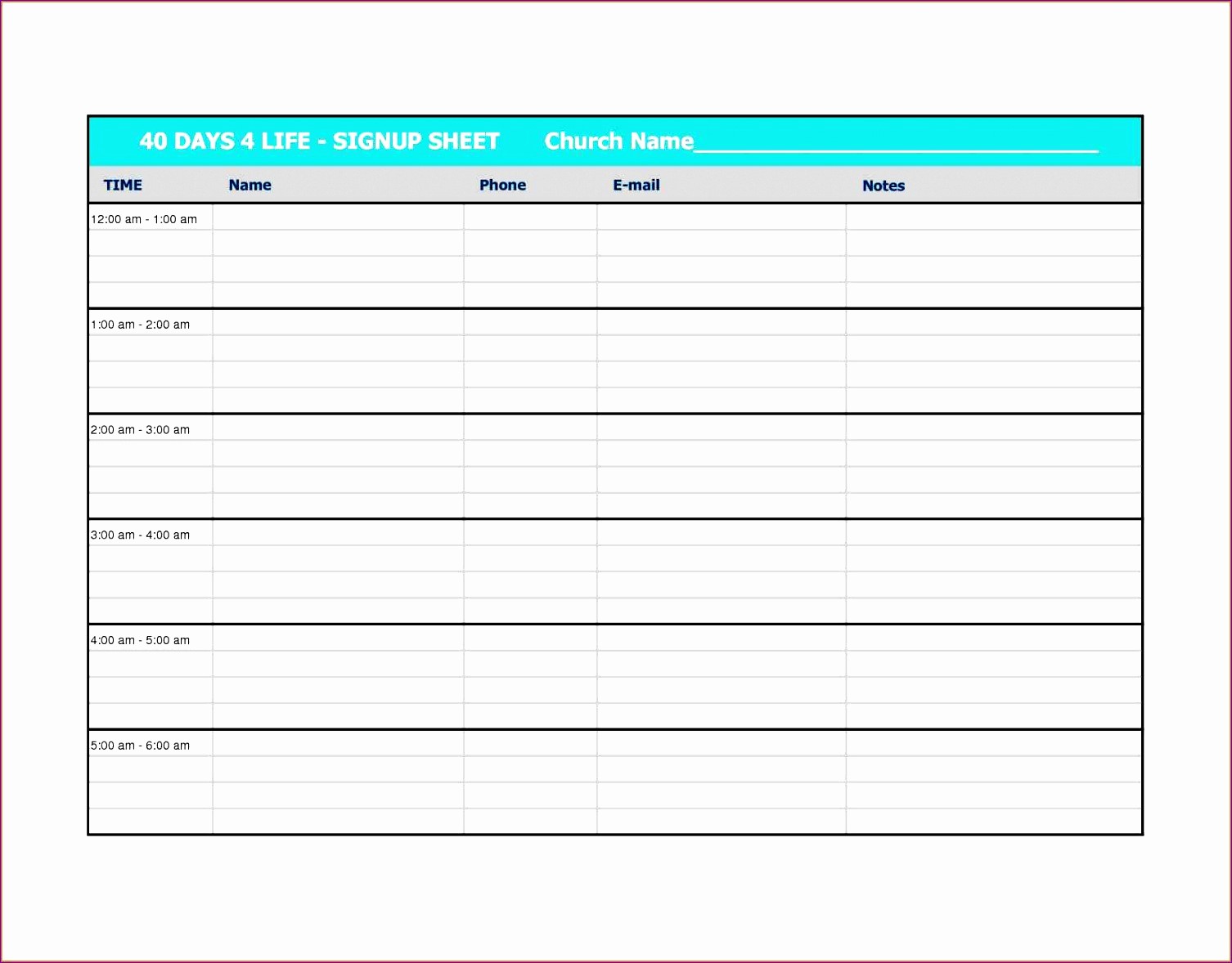 12 Sign In Sheet Excel Template Excel Templates