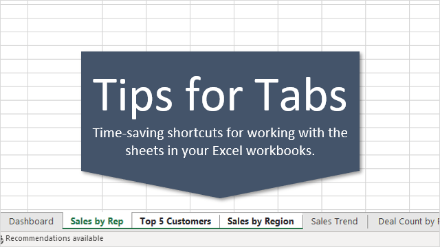 15 Essential Excel Shortcuts For Sheets And Tabs