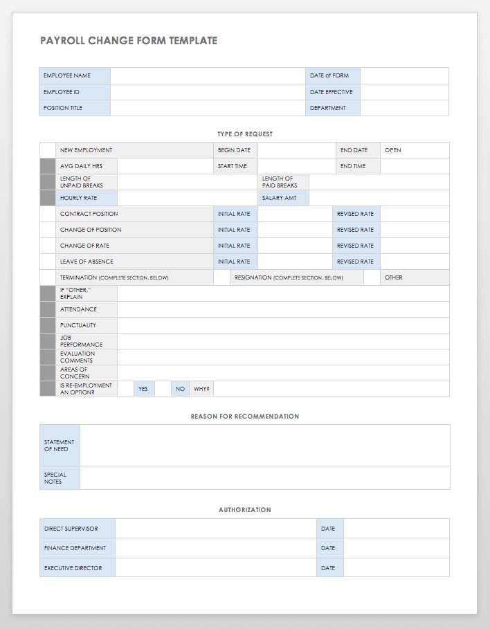 15 Free Payroll Templates Smartsheet