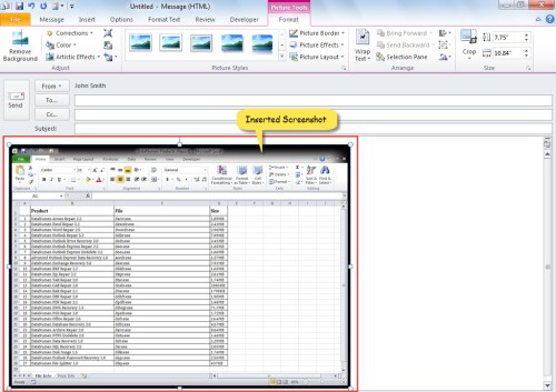 2 Quick Ways To Insert The Screenshot Of An Excel Worksheet Into Your