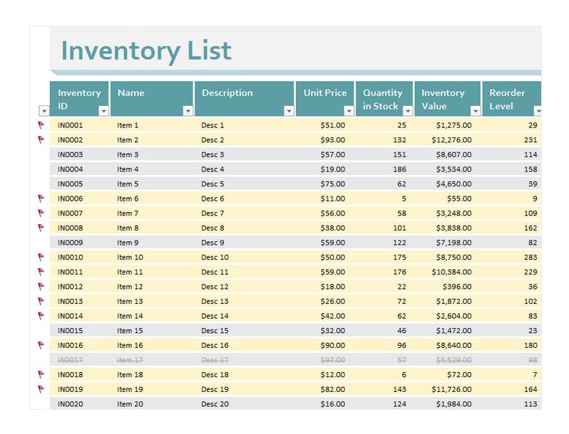 30 Inventory Excel Sheet Excel Templates