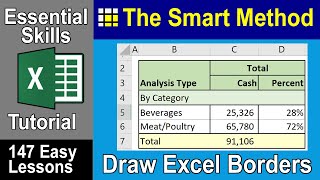 4 11 Apply Or Draw Borders Around Excel Cells Youtube