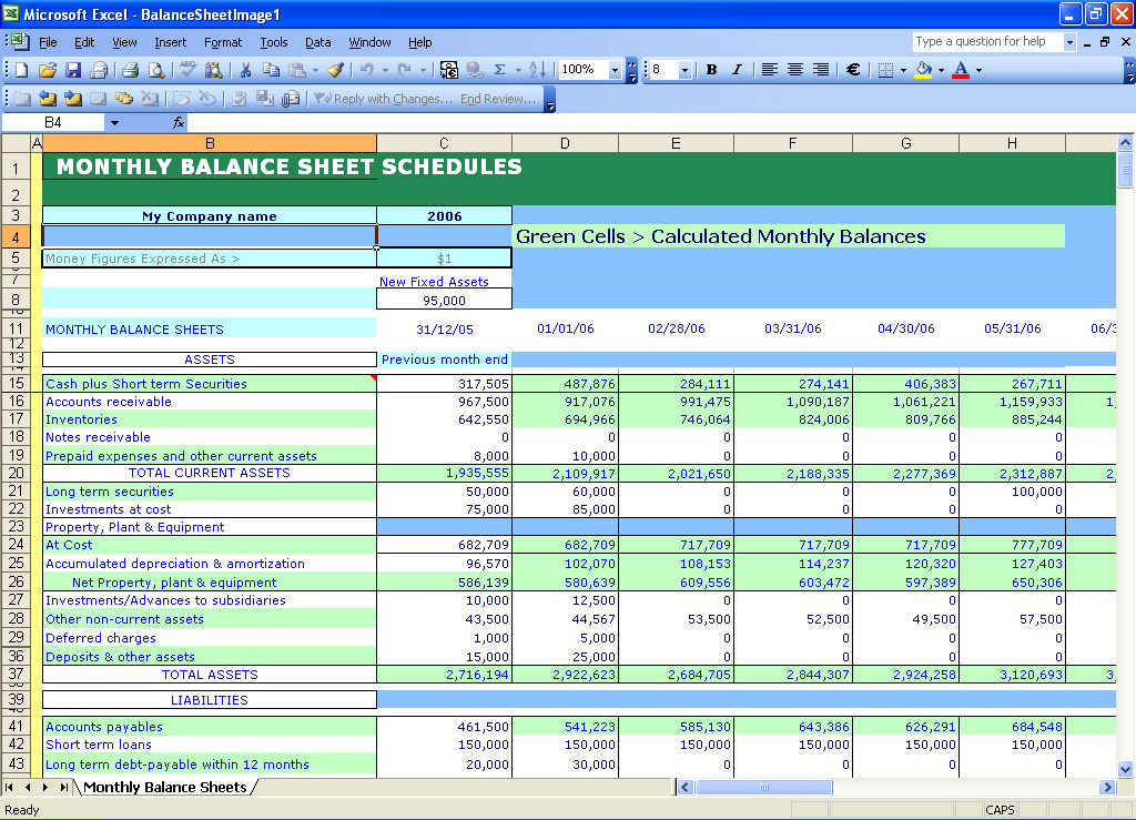 5 Excel Balance Sheet Template Free Download Excel Templates