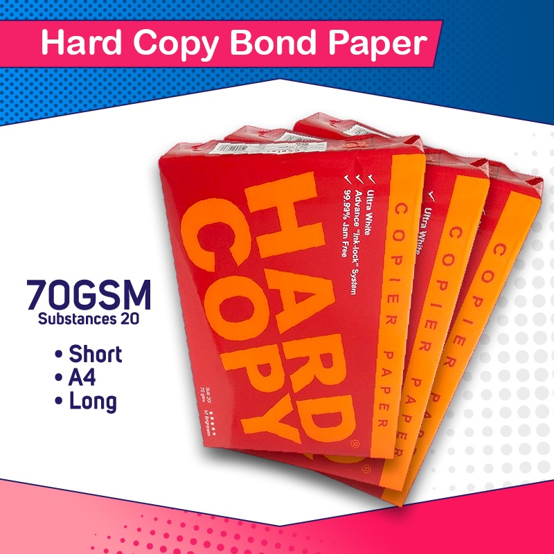 500 Sheets Hard Copy Paper One 70Gsm 80Gsm Size A3 Bond Paper Shopee Philippines