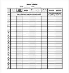 57 Cleaning Schedule Templates Pdf Doc Xls