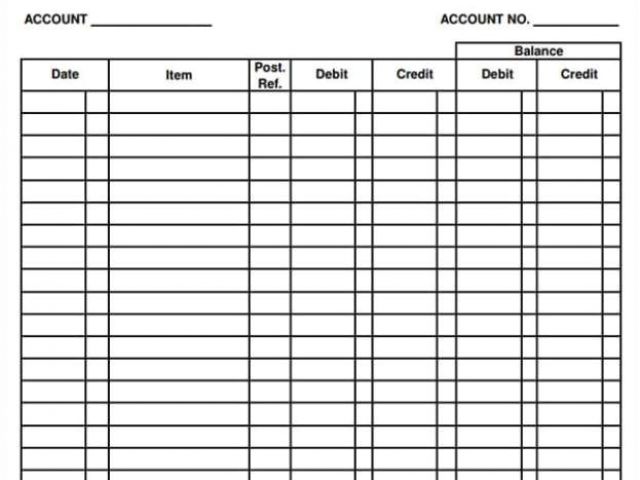 Accounting Ledgers Templates General Ledger Excel Templates