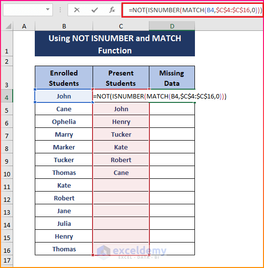 Advance Excel Find Out Missing Data Vlookup How To Find Missing