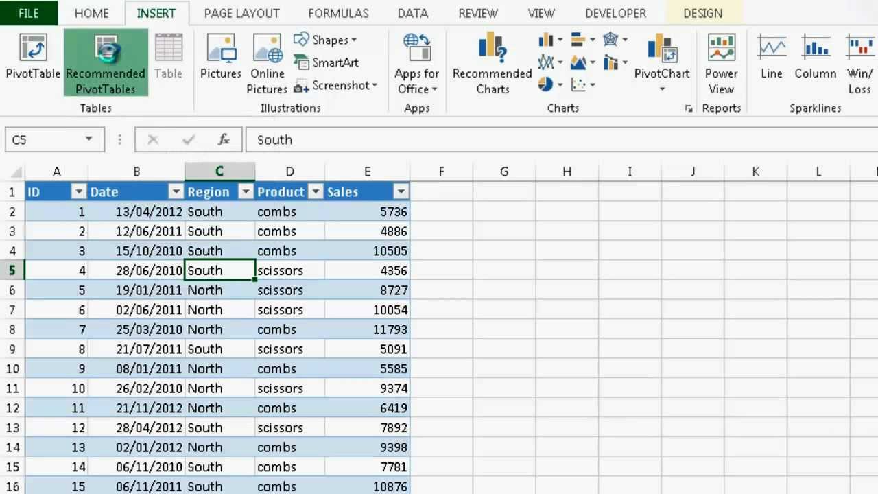 Advanced Excel Creating Pivot Tables In Excel Youtube