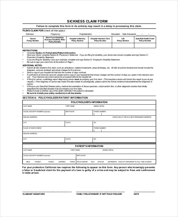 Aflac Claim Forms Life Insurance Financial Report