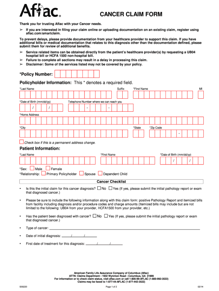 Aflac Wellness Claim Forms Printable Fill Out Sign Online Dochub