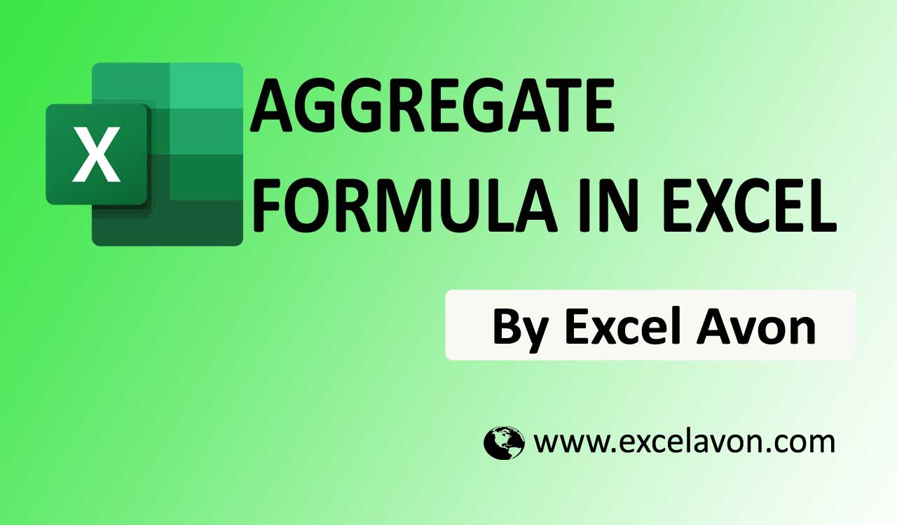 Aggregate In Excel Formula Examples How To Use Aggregate