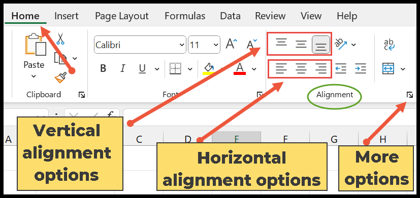 Alignment In Excel Excel Help