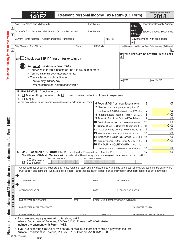 Arizona Form 140 2023 Edit And Sign Form Pdfliner