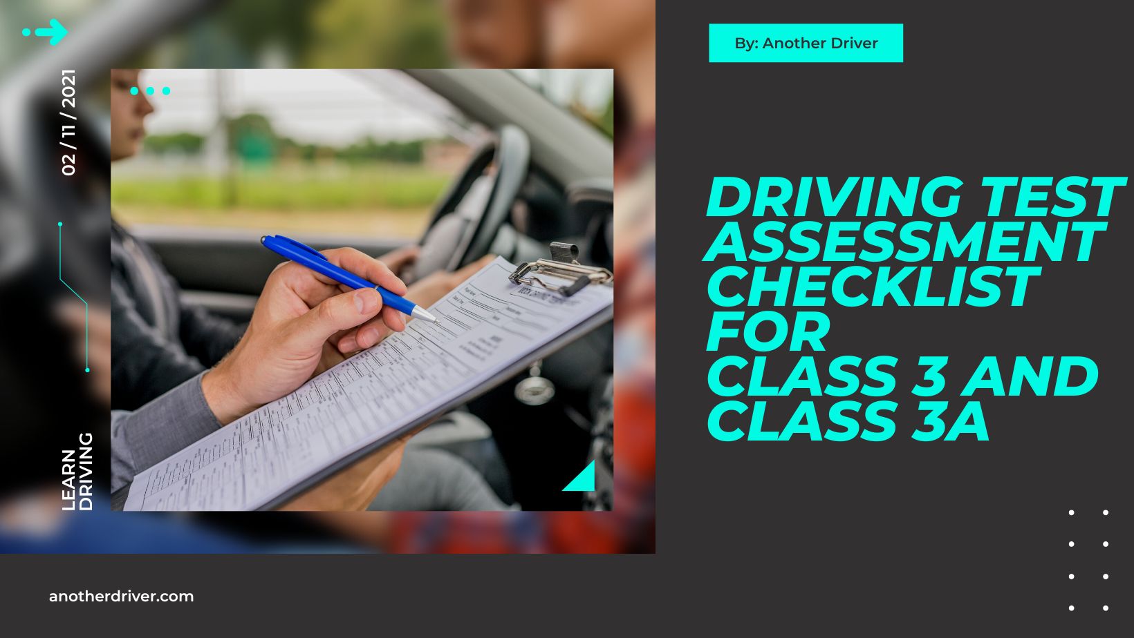 Auto Car Driving Test Assessment Checklist