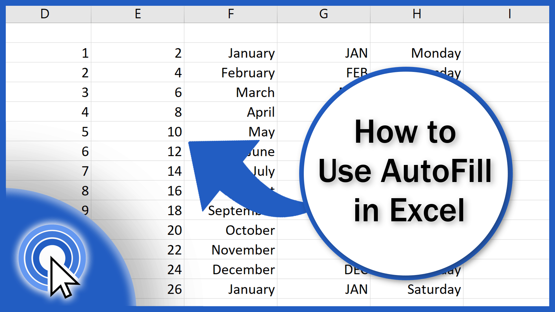 Autofill In Excel How To Use Autofill Option Dates Shortcut