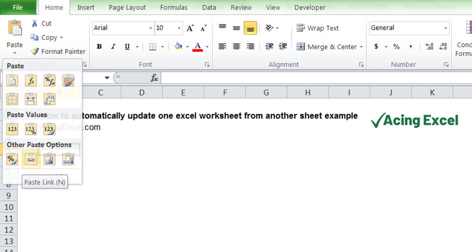 Automatically Update Data In Another Excel Worksheet Or Workbook 3