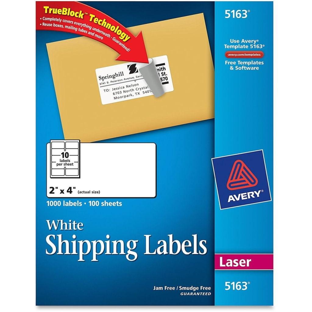 Avery White Shipping Labels 2 X 4 5163 Office Systems Aruba