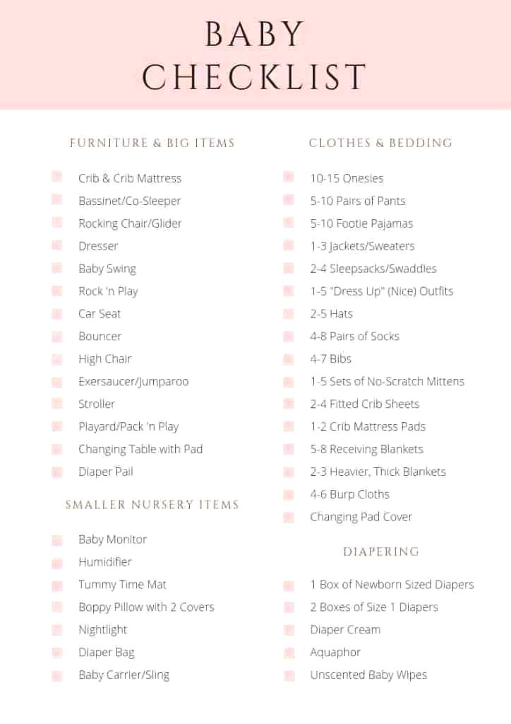 Baby Checklist The Essentials You Need Before Your Newborn Arrives