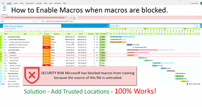 Blocked Macros Enable Macros In Microsoft Excel Microsoft Office