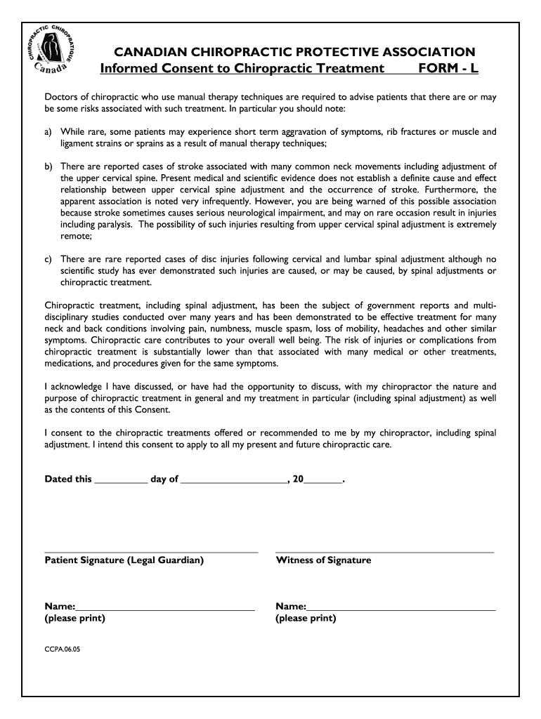 Braile Chiropractic Consent To Initiate Care Fill And Sign Printable