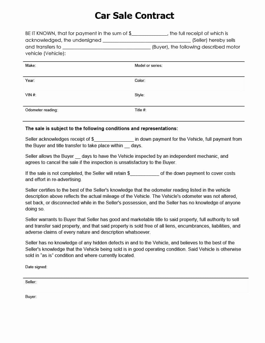 Car Loan Agreement Template Word Contract Template Car Loans Car