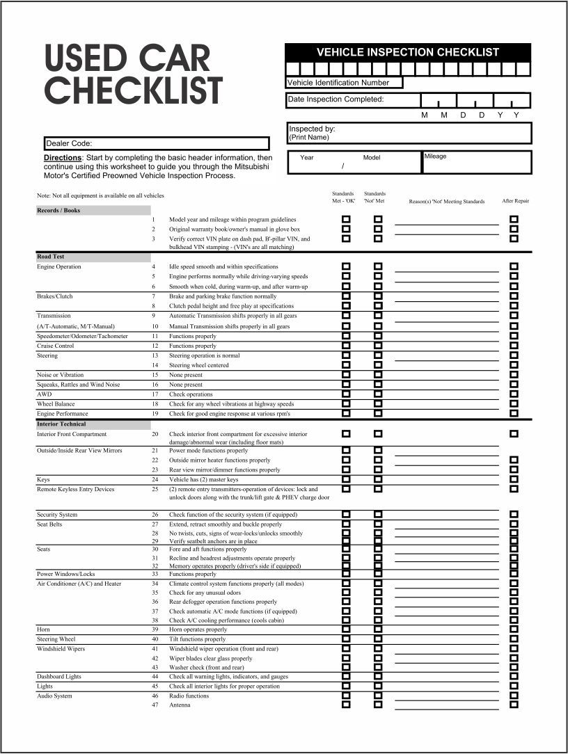 Car Maintenance Checklist Printable Instant Download Pdf Artofit