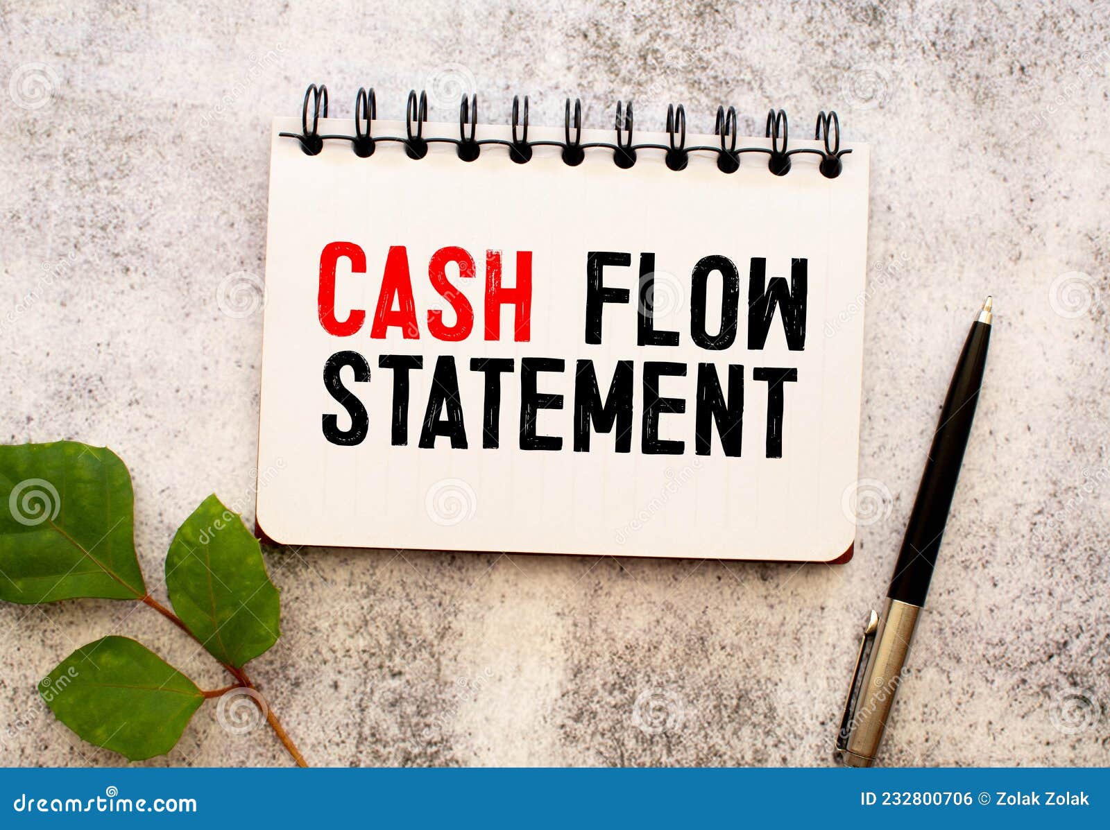 Cash Flow Statement Text Write On A Paperwork Isolated On Office Desk