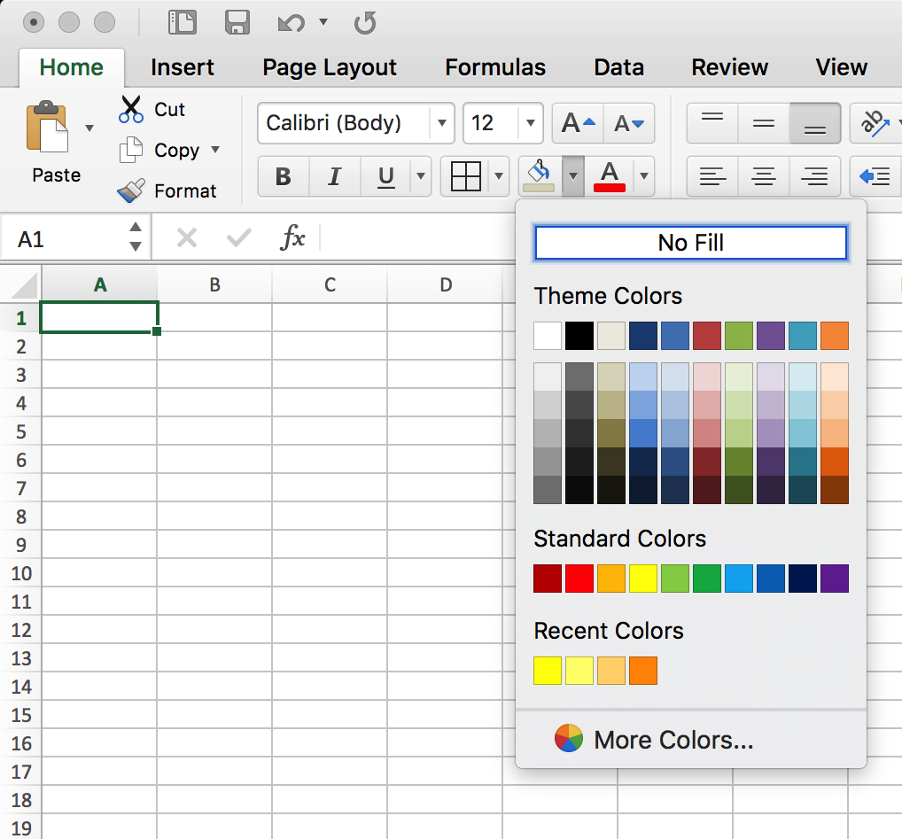 Changing The Color Palette In Excel For Mac 2016 Microsoft Community