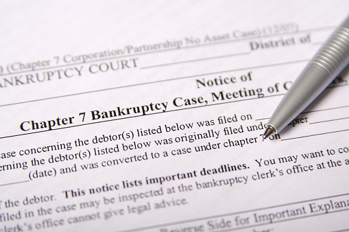 Chapter 7 Bankruptcy Paperwork Stock Photo Download Image Now Istock