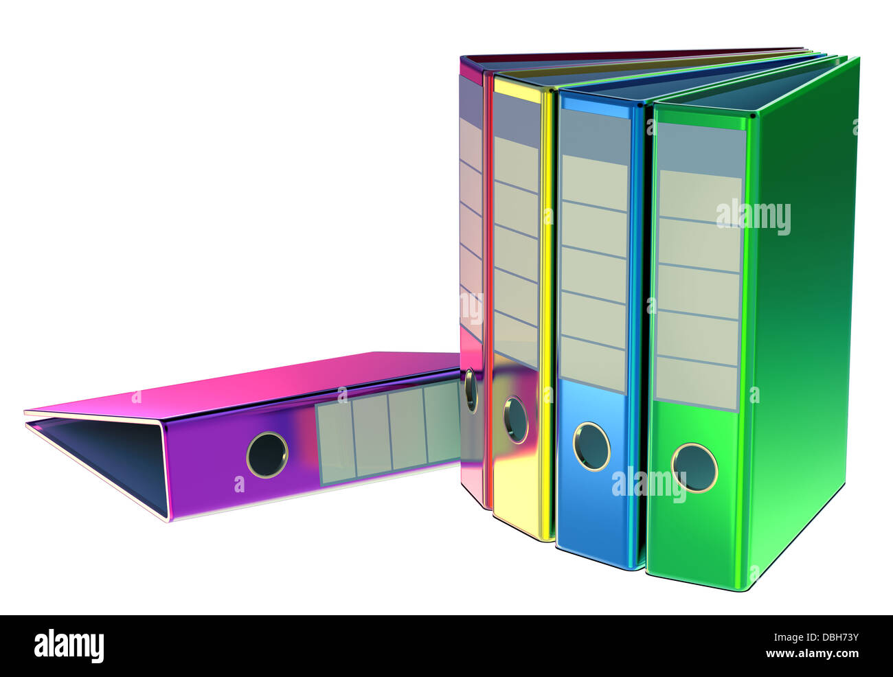 Colored Folders Stores Important Documents Stock Photo Alamy