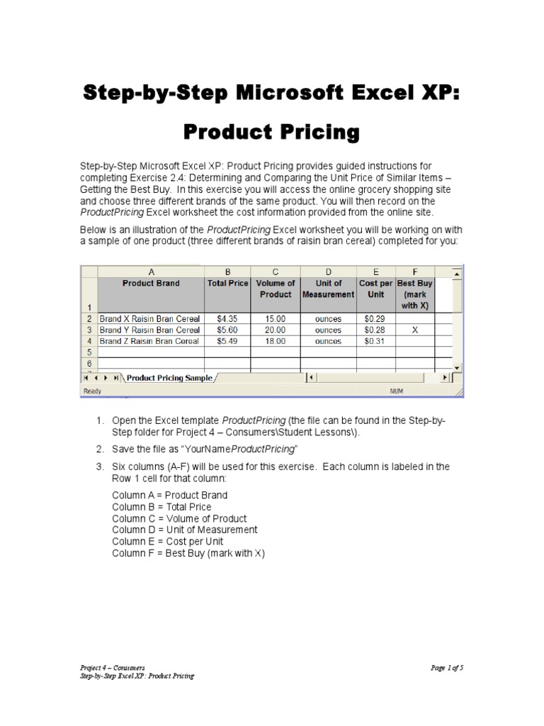 Comparing Product Prices Through Excel A Step By Step Guide To