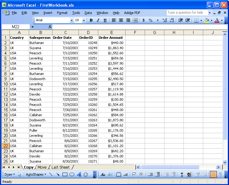 Copy And Move Worksheets Within And Between Workbooks Documentation