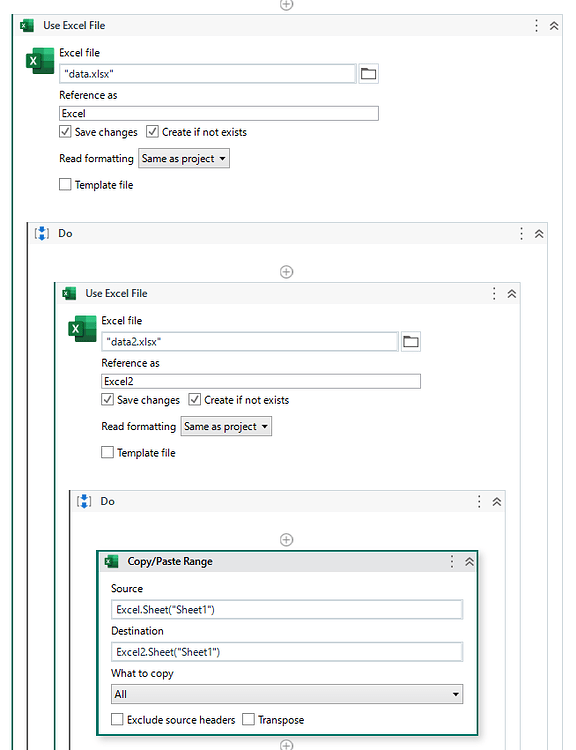 Copy Paste Range Between Excel Workbooks Using Studio Copypasterange Activity Studio Uipath