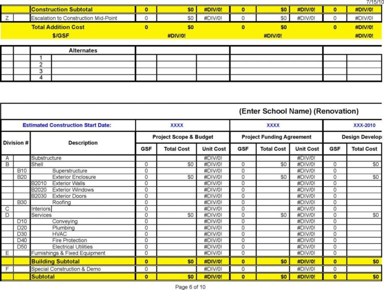 Costing Spreadsheet Template Excelxo Com