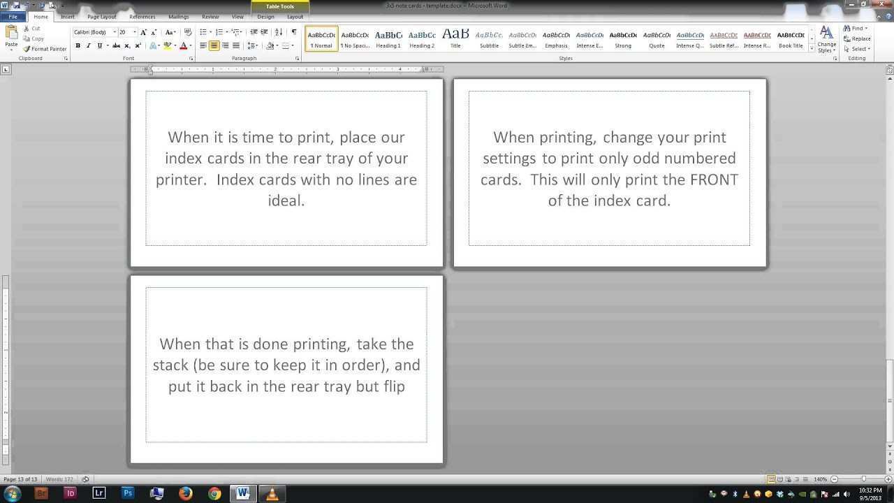 Create 3X5 4X6 5X8 Index Card Using Template In Google Docs