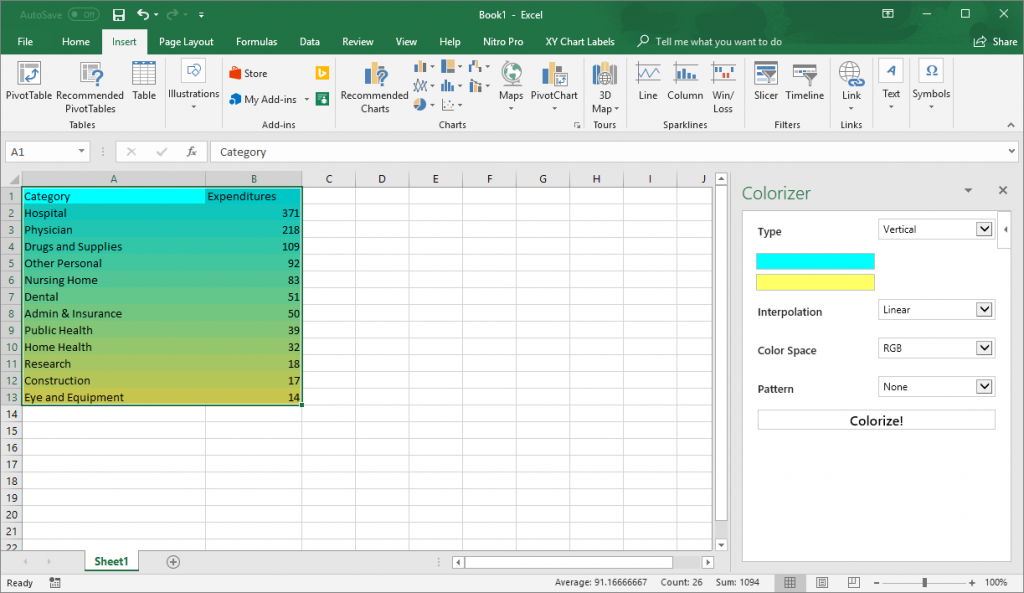 Enhance Excel Spreadsheets With Colors With Excel Colorizer