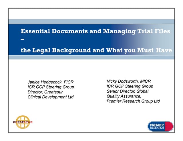 Essential Documents And Managing Trial Files