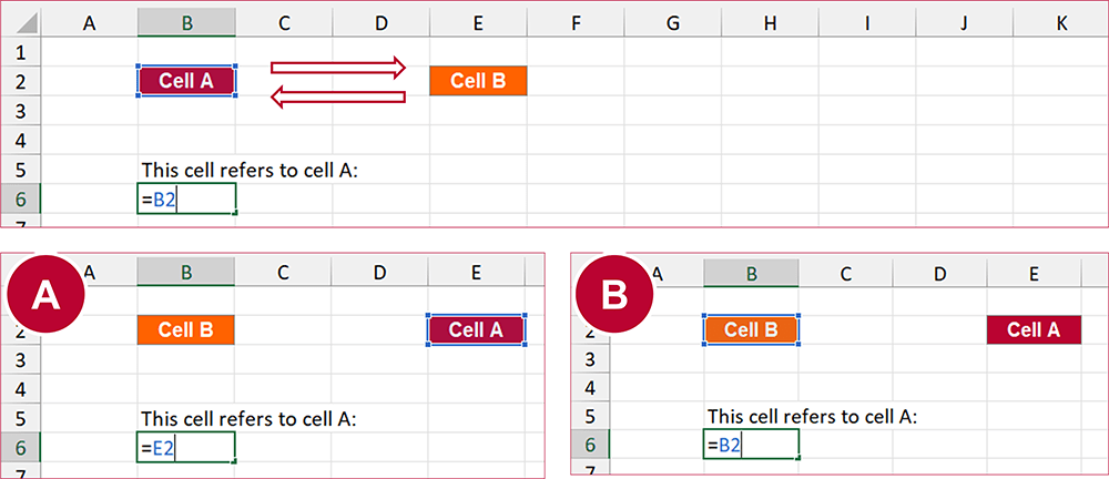 Example Swap Two Cells Professor Excel