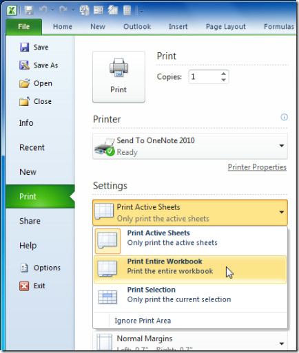 Excel 2010 How To Print Complete Workbook With All Worksheets