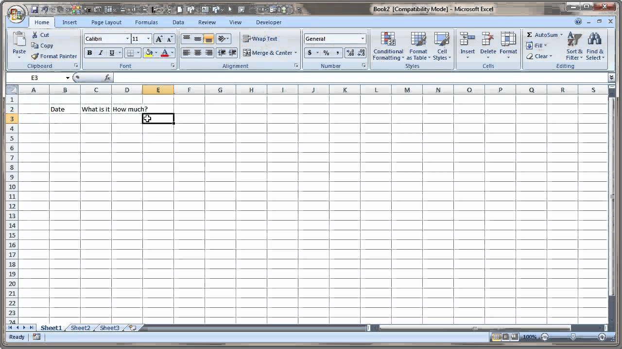 Excel 2013 Creating An Excel Template Youtube