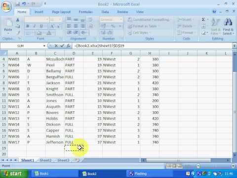 Excel 2016 Linking Between Spreadsheets Youtube