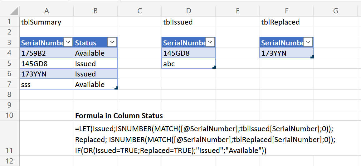 Excel Checking One Cell Against Two Columns In Two Other Sheets In The Same Workbook And