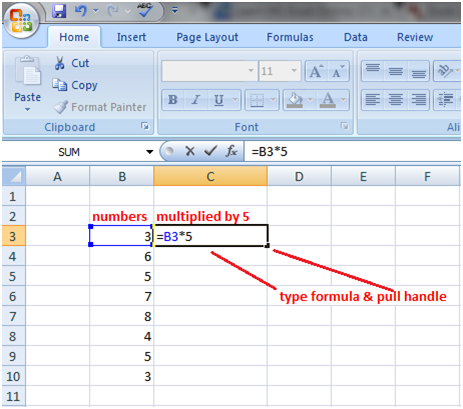 Excel Fill Handle In Formulas Ncert Books