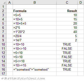 Excel Formulas Inserting