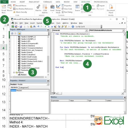 Excel Hidden Worksheets