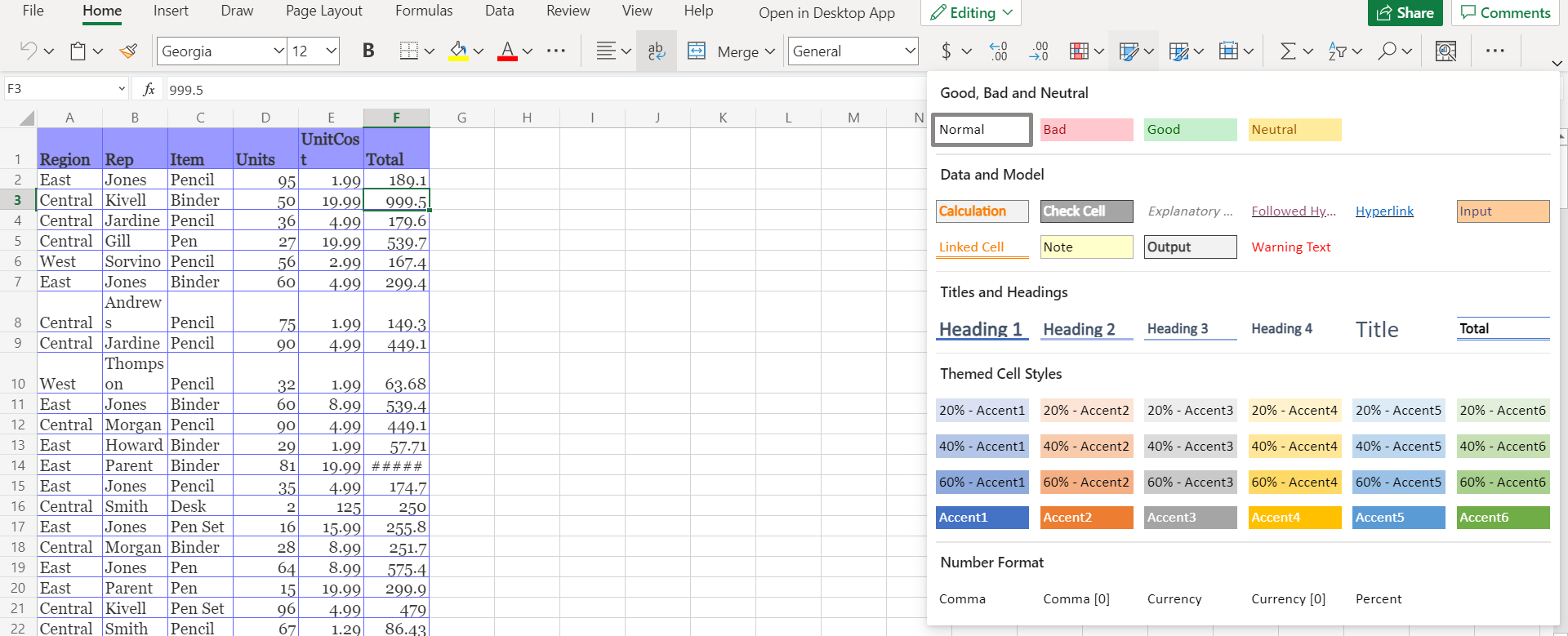 Excel Highlight Cell