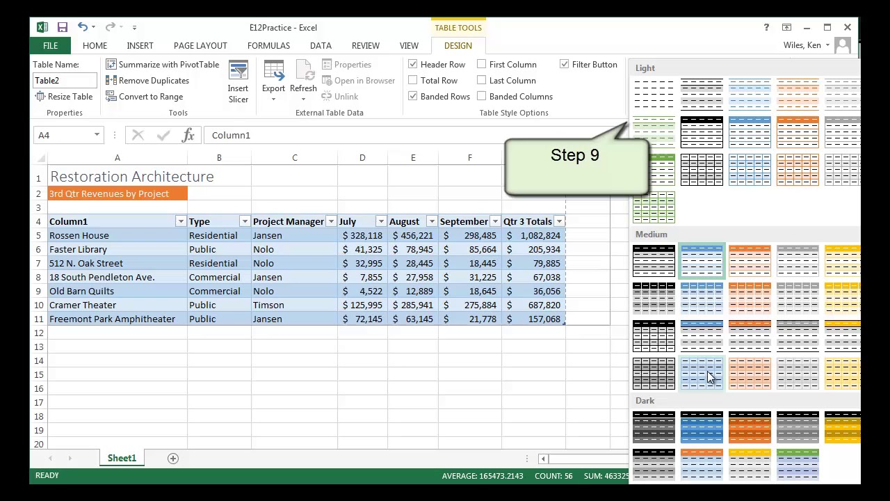 Excel Lesson 12 Practice Youtube