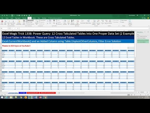 Excel Magic Trick 1257 Power Query To Create One Proper Table From 10 Cross Tabulated Tables