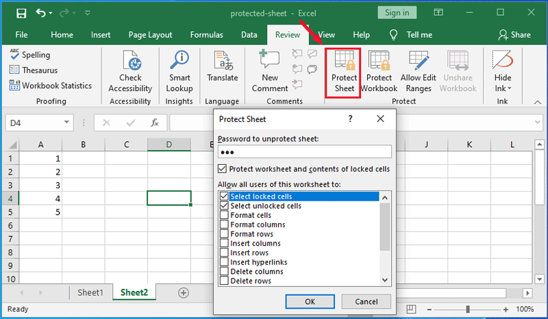 Excel Protect Sheet Edit Scenarios Updated Custom Worksheets